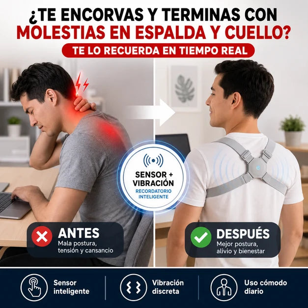 Corrector de Postura con Sensor: empieza a crear una mejor postura desde el primer uso