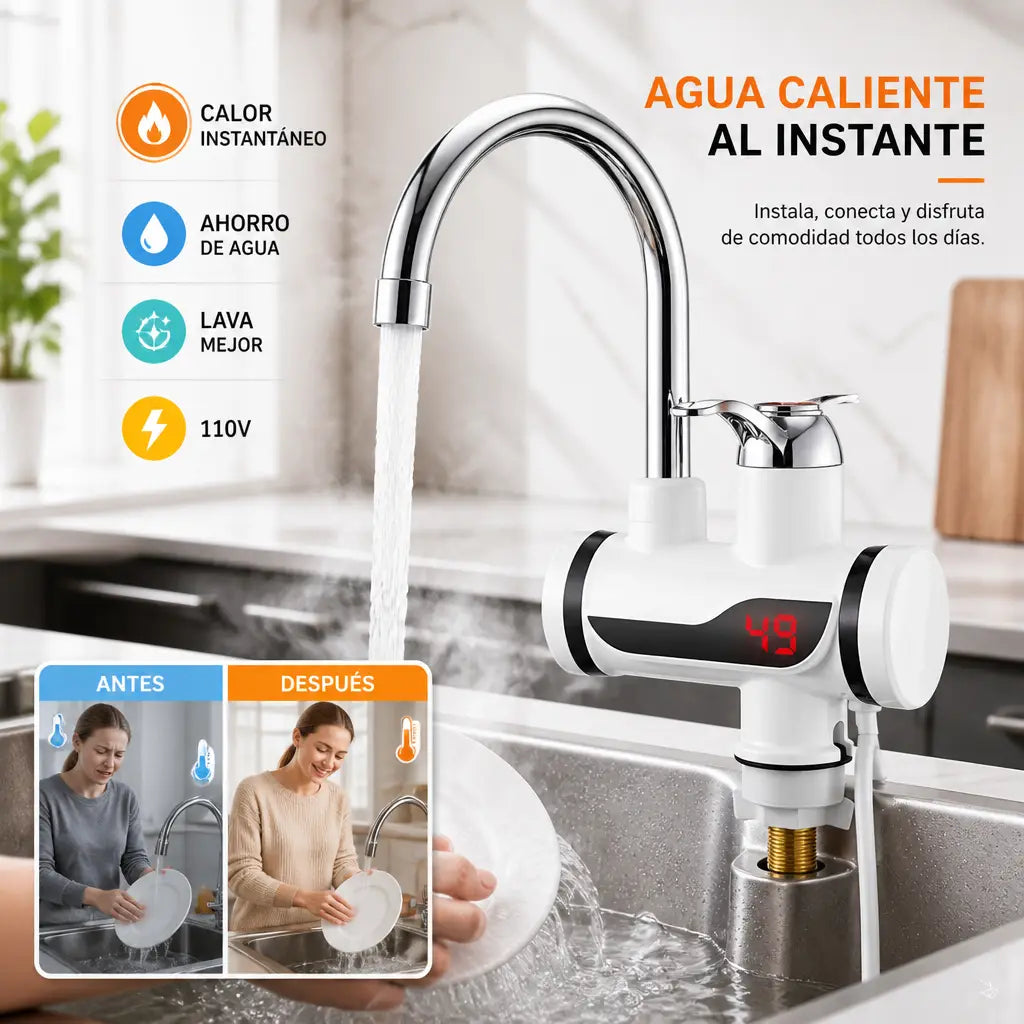 Agua caliente al instante, sin esperar ni desperdiciar