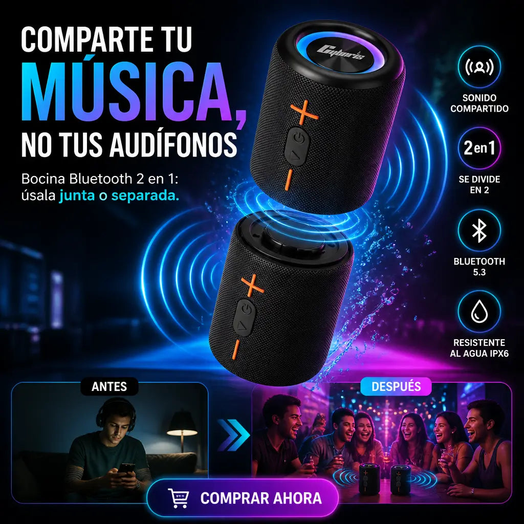Comparte tu música con todos, no solo en audífonos.