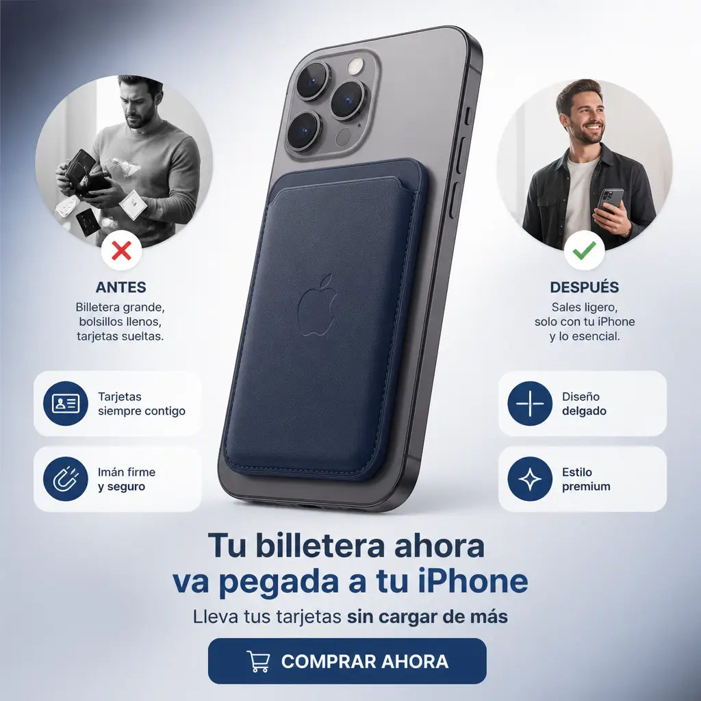 Lleva tus tarjetas pegadas a tu iPhone, sin cargar billetera