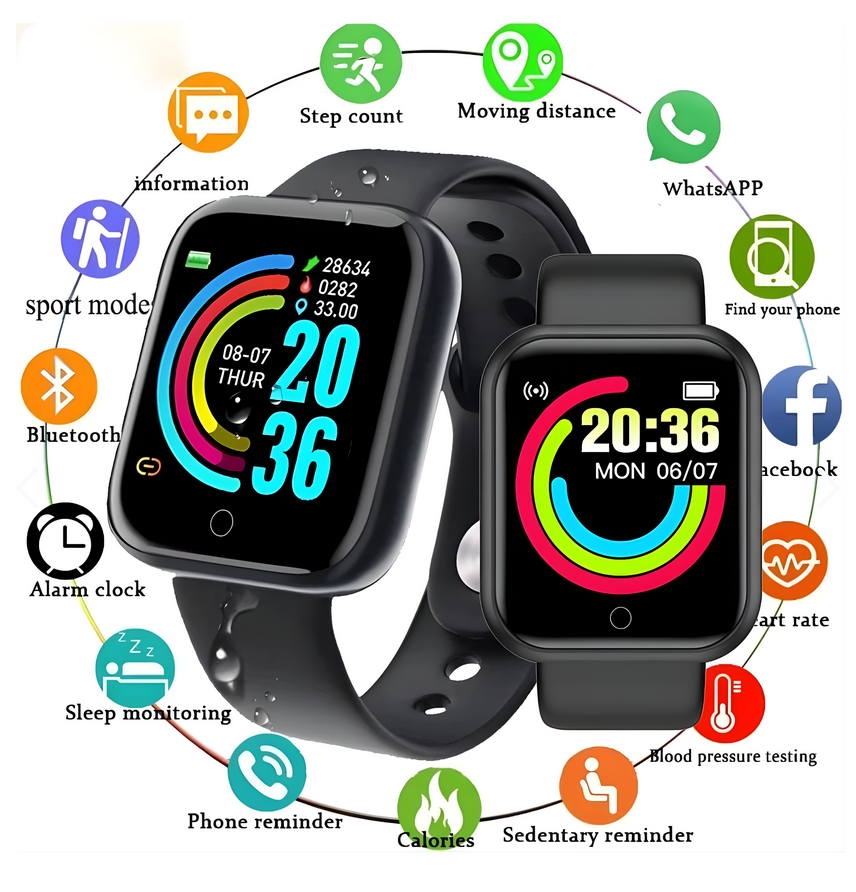 Smartwatch D20 Y68 Reloj Colores