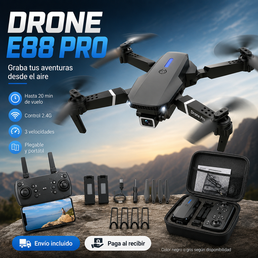 Drone E88 Pro | Vuela, explora y graba desde el aire