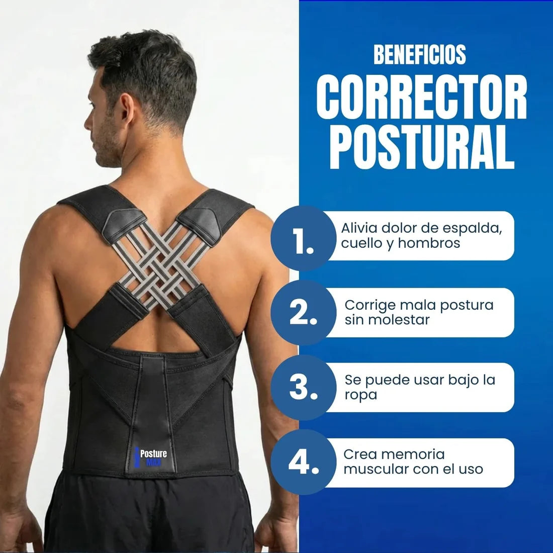 Corrector de Postura | Corrige tu postura y siéntete más cómodo cada día 💙
