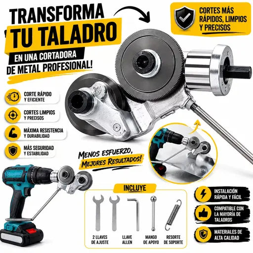 Cortador De Metal Para Taladro ¡Cortes limpios y precisos!