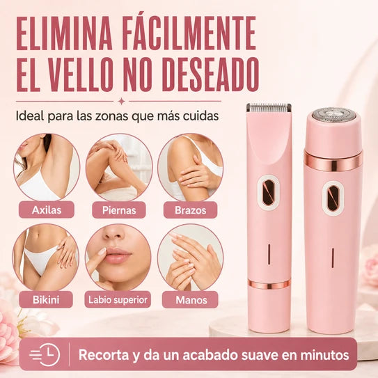 Depiladora Eléctrica Femenina 2 en 1 | Bikini y Cuerpo
