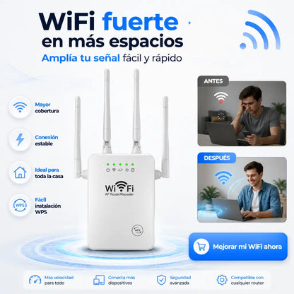 Wifi Amplificador | Lleva tu señal a todos los rincones de tu casa